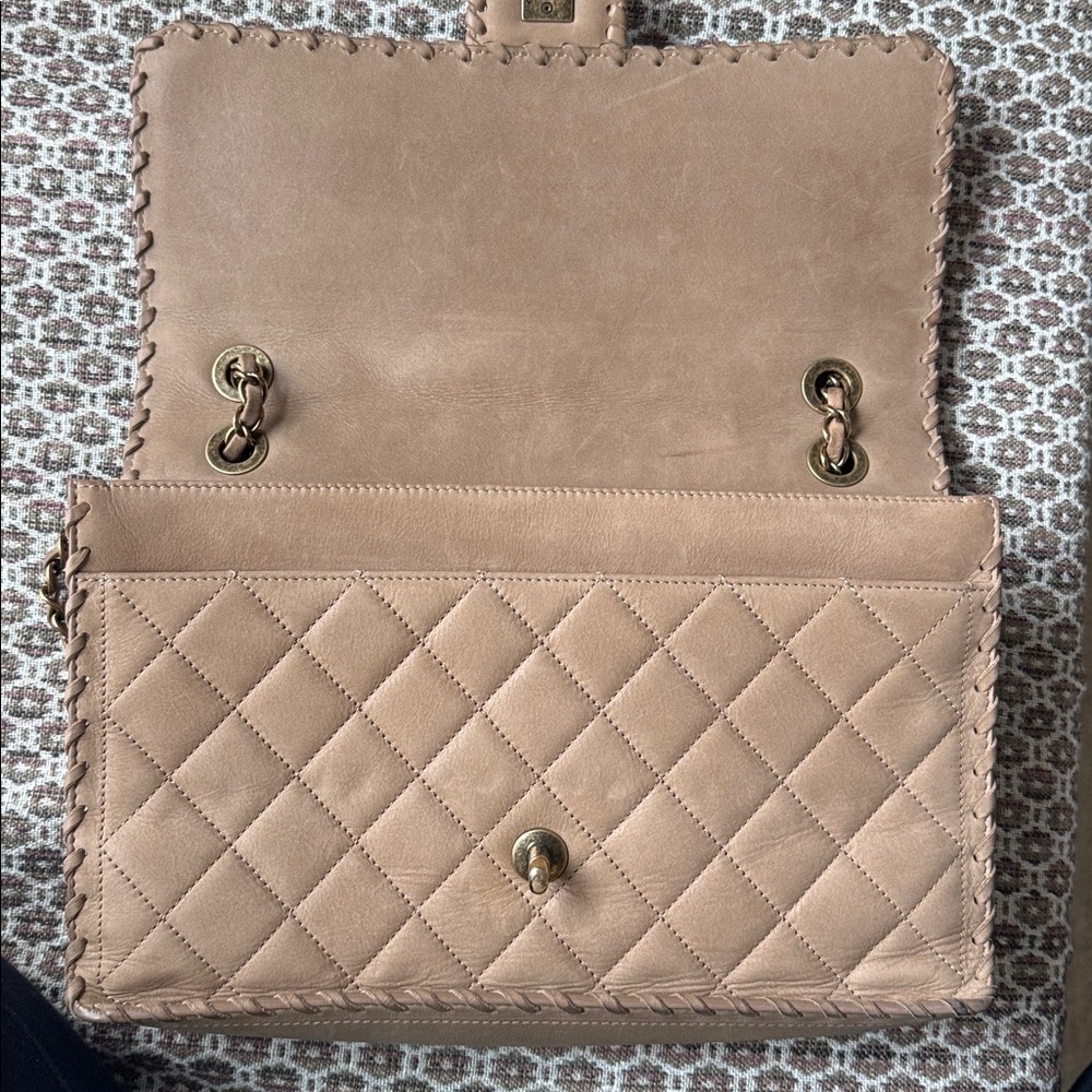 Chanel Happy Stitch Flap Bag Beige - Picture 14 of 17